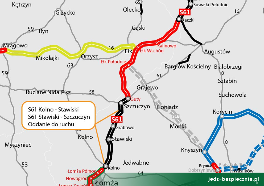 Polskie drogi - otwarcie drogi S61 Kolno - Szczuczyn